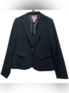 Bandolino Black Blazer Jacket Tailored Fit Notched Lapels Workwear Women’s 10